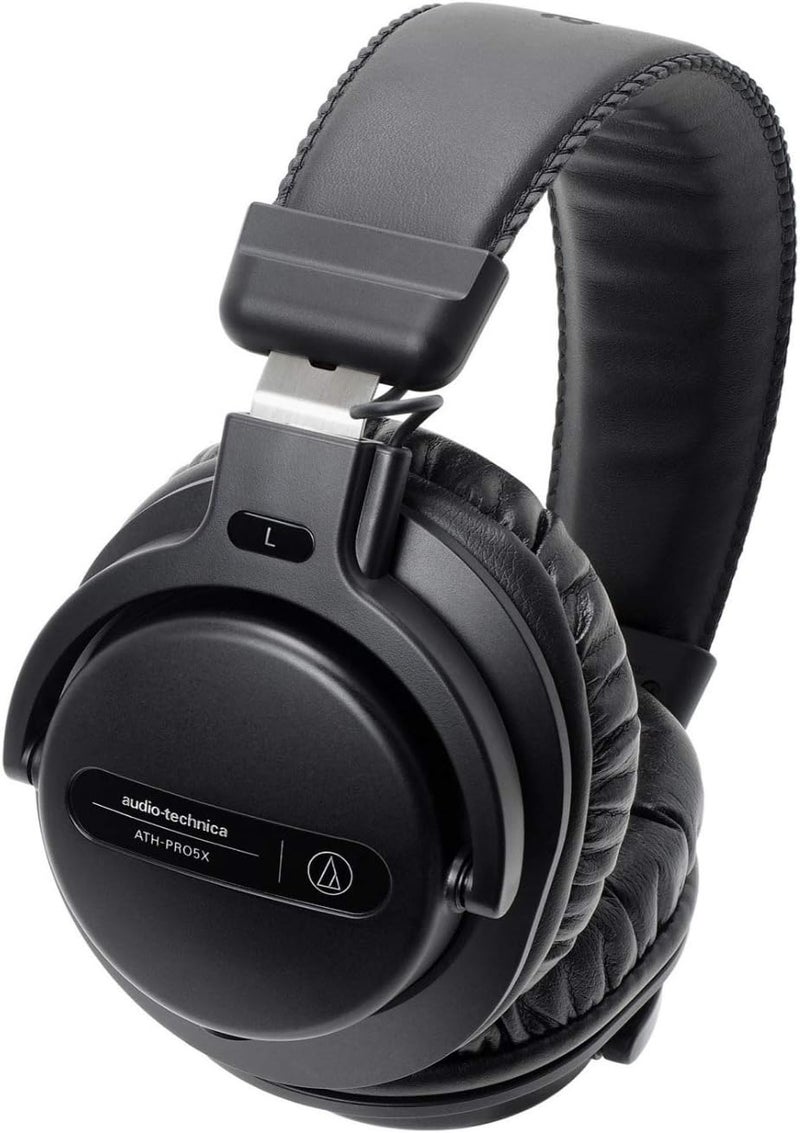 audio-technica سماعات رأس احترافية مغلقة من ATH-PRO5XBK، ديناميكية، مخصصة لمراقبة الدي جي، سوداء - Image 1